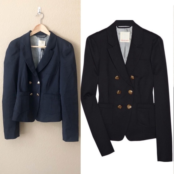 Rebecca Taylor double breasted wool blend blazer - Picture 2 of 6